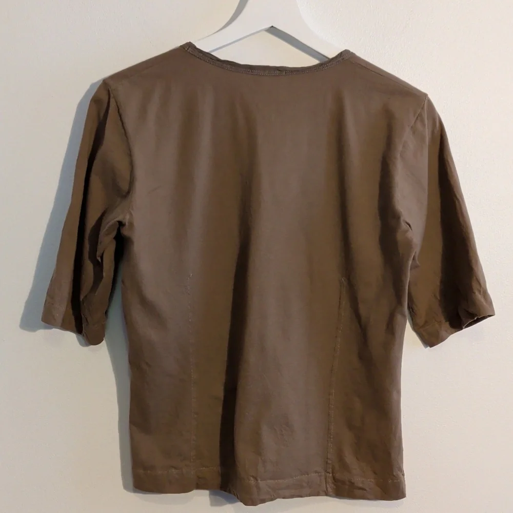 DRIES VAN NOTEN VINTAGE scoop neck short sleeve top - size medium - Picture 7 of 8